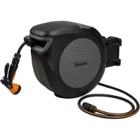 Bradas Automatischer Schlauchaufroller mit 1/2" Schlauch, 20m und Zubehör BLACK LINE