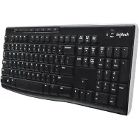Logitech K270, Volle Größe (100%), Kabellos, RF Wireless, AZERTY, Schwarz