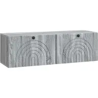 Syfax Wandmontierter TV-Schrank Graues Sonoma 98 x 31 x 30 cm