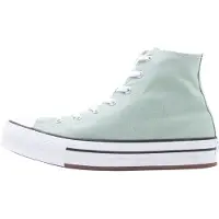 Converse Sneaker "CHUCK TAYLOR ALL STAR EVA LIFT CANVAS PLATFORM", Kinder, Gr. 39, grün (thyme again, weiß, natural ivory), Textil, Schuhe Sneaker, für Alltag, mit EVA-Zwischensohle
