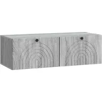 Syfax Wandmontierter TV-Schrank Graues Sonoma 99 x 41 x 30 cm