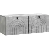 Syfax Wandmontierter TV-Schrank Betongrau 78,5 x 31 x 30 cm
