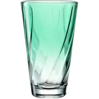 Leonardo Gläser-Set "Trinkglas, TWIST, 300 ml, 4er-Set", grün, H:13cm Ø:8cm, Glas, Trinkgefäße, Gläser-Set, Longdrinkbecher, spülmaschinengeeignet
