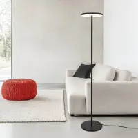 VIOKEF Stehlampe Isabel, schwarz, für Wohn- / Esszimmer, Aluminium, Modern, Stehlampe