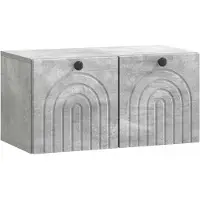 Syfax Wandmontierter TV-Schrank Betongrau 59,5 x 31 x 30 cm