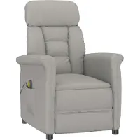 Syfax Massagesessel Hellgrau 96,5 x 70,5 x 95 cm Mikrofaser