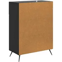 Syfax Sideboard Schwarz 66 x 34,5 x 90 cm Holzwerkstoff