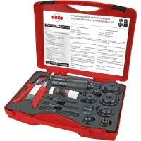 RUKO Schraublochstanzen-Satz mit kompakter Handhydraulikstanze im Kunststoffkoffer - 14-tlg. - 109004