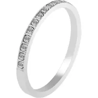 Akzent Fingerring "Azura, langlebig" Gr. 54, silber (silberfarbig), Fingerringe, Damen, 54, Edelstahl, Fingerring
