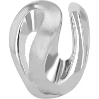 Akzent Fingerring "Amke" aus 925 Sterlingsilber, rhodiniert, langlebig, Gr. 52-62" Gr. 54, silber (silberfarbig), Fingerringe, Damen, 54, Silber 925 (Sterlingsilber), Fingerring