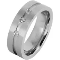 Akzent Fingerring "Lacey, langlebig" Gr. 50, silber (silberfarbig), Fingerringe, Damen, 50, Edelstahl, Fingerring