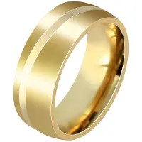 Akzent Partnerring "Peyton, goldfarbig, langlebig" Gr. 68, gold (goldfarbig), Fingerringe, Herren, 68, Edelstahl, Partnerring