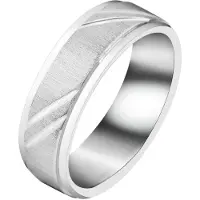 Akzent Fingerring "Sincere Devotion, langlebig" Gr. 72, silber (silberfarbig), Fingerringe, Herren, 72, Edelstahl, Fingerring