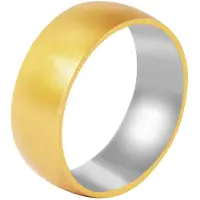 Akzent Partnerring "Veneta, langlebig" Gr. 60, gold (goldfarbig), Fingerringe, Herren, 60, Edelstahl, Partnerring