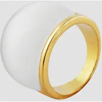 Akzent Fingerring "Cara, Ionenplattierung" Gr. 56, gold (goldfarbig), Fingerringe, Damen, 56, Edelstahl, Fingerring