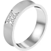 Akzent Fingerring "Perfect Match, langlebig" Gr. 54, silber (silberfarbig), Fingerringe, Damen, 54, Edelstahl, Fingerring