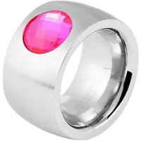 Akzent Fingerring "Asimo, langlebig" Gr. 60, silber (silberfarbig), Fingerringe, Damen, 60, Edelstahl, Fingerring