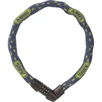 ABUS Kettenschloss Tresor 1385/75 Blue Mask – Zahlenschloss aus gehärtetem Stahl – 6 mm starke Vierkantkette – -Sicherheitslevel 6 – 75 cm – Blau