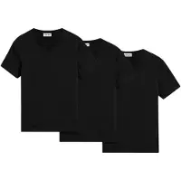 Bonprix T-Shirt "T-Shirt mit V-Ausschnitt (3er Pack)" Packung, 3 Stk. Regular Fit, V-Ausschnitt, aus Baumwolle