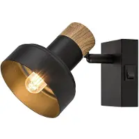 Rabalux 73055 Spots lampen Saskia E14 1x MAX 15 Metall Metall/ Holz schwarz