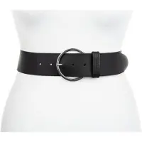 Tamaris Ledergürtel "Cassy Silver", Damen, Gr. 105, schwarz, Rindsleder, unifarben, Gürtel Ledergürtel, rund geschnitten für eine bessere Passform, Topseller