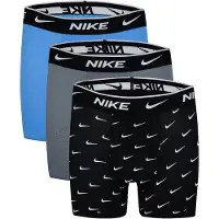 Nike Kids Boxershorts "PRINTED EVERYDAY COTTON 3PK BOXER BRIEF - für Kinder" Packung, 3er-Pack, 3 Stk. aus Baumwolle und Elasthan, dreierpack, strapazierfähig