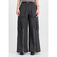 Alpha industries Cargohose "Zipped Leg Cargo Pants W", Damen, Gr. L, Normalgrößen, grau (vintage grau), Obermaterial: 100% Nylon, Hosen Cargohose