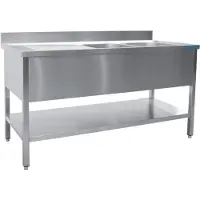 Saro Spültisch 2 Becken, Rechts - B 1200 X T 600 Mm