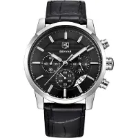 Benyar Herrenuhr Mode Quarzwerk Armbanduhr Analog Chronograph Business Wasserdicht und Kratzfest Edelstahlarmband Freizeit Sportuhren für Herren