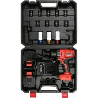 YATO YT-82807, Schlagschrauber, Pistolengriff, 1/2", Schnellwechselfutter, Schwarz, Rot, Bürstenlos