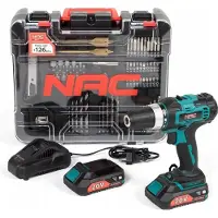 Nac AKU Bohrmaschine mit Zubehör 126 Teile CDB2-40-S-LI-20V (2 × 2 Ah)