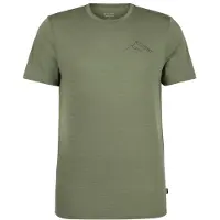 Stoic - Merino155 LaholmSt. Print T-Shirt Mountain II - Merinoshirt Gr XXL oliv