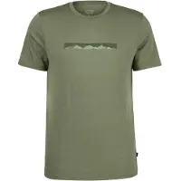 Stoic - Merino155 LaholmSt. Print T-Shirt Ridge - Merinoshirt Gr XXL oliv