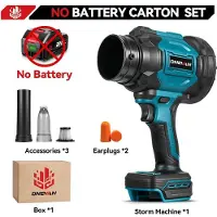 StarTech.com Akku Laubbläser & Sauger - 2-in-1 Turbogebläse - Bürstenloser Motor - 6 Stufen - Luftgeschwindigkeit 350 m/s - 18 V System - Ohne Akku