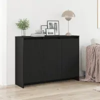 Syfax Sideboard Schwarz 102 x 29,5 x 75 cm Holzwerkstoff