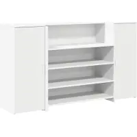 Syfax Empfangstresen Weiß 180 x 50 x 103,5 cm Holzwerkstoff
