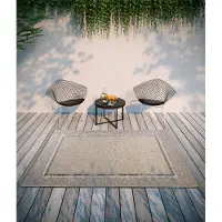 Home Collection Teppich "Luitwin", rechteckig, 8 mm Höhe, In-& Outdoor, Flachgewebe, wetterfest, Terrasse, Balkon, natur, modern