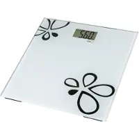 Emos TY6108, Elektronische Personenwaage, 180 kg, Weiß, kg, lb, ST, Quadratisch, Glas