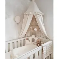 OEM Kinderklamboe für Jungen und Mädchen, pastellfarben, Raumteiler mit Rüschen, für Kinderzimmer, Babybett, Pauschensitz