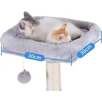 OEM Kratzbaum für große Katzen mit entfernbarer Topzitze, mandelförmiger Hängematte und Anti-Kippsystem