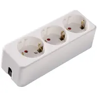 Kaiser Martin 3-Wege-Buchse mit Erdungskontakt Arctic White (Europäische Steckdose) - 538K/kws [25 Stück]