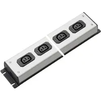 Kaiser Martin Steckdosenleiste 4-Weg IEC Steckdose C13 70 Grad 10Amp - 1022/4l-sw [10 Stück]