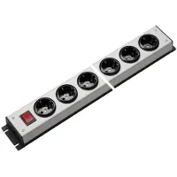 Kaiser Martin 4-Wege-Steckdosenleiste mit Schutzkontakt und Schalter (Europäische Steckdose) - 1001/4l-sw [10 Stück]