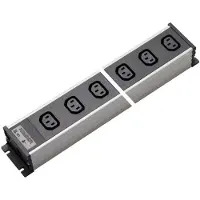 Kaiser Martin Steckdosenleiste 12-fach IEC C13 70 Grad /10Amp - 1122/12l-sw [10 Stück]