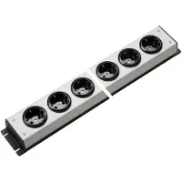 Kaiser Martin Steckdosenleiste 4-Wege 90 Grad mit Schutzkontakt (Europäische Steckdose) - 1002/4l-sw [10 Stück]
