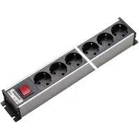 Kaiser Martin 4-Wege-Steckdosenleiste mit Schutzkontakt und Schalter (Europäische Steckdose) - 1101/4l-sw [10 Stück]