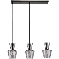 Rabalux 72163 Pendelleuchte 3 Spots Abra, E27, schwarz-grau, rund, Modern, ø150mm