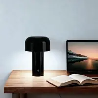 Otto Home LED Tischleuchte "Ronno", schwarz, 1, Ø 12,6cm H: 19cm, 1 Stk., Leuchten, USB-C, Akku, Typ-C-Ladekabel, CCT, Tischlampe kabellos, Akkulampe, LED Tischleuchte