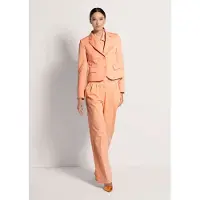 MADELEINE Jackenblazer "Blazer Piqué-Blazer", Damen, Gr. 46, orange (pfirsich), Obermaterial: 81% Baumwolle CO. 17% Polyamid PA. 2% Elasthan EL., Modern, normal, Blazer Jackenblazer