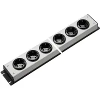Kaiser Martin 4-Wege-Steckdosenleiste mit Schutzkontakt (Europäische Steckdose) - 1057/4l-sw [10 Stück]